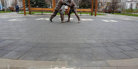 Гравировка звезды в цвете для установки на улице.Качественно.На долго.