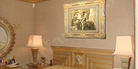 Интерьер спальни. Золото картина. Рисунок по стеклу. Белое сусальное золото 960-пробы 24 карата