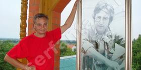 Джон Леннон. В стиле "транспорантных картин". Перегородки. Двери. Столешницы. Полы. Стенки. Потолки