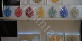 Цветной рисунок на оргстекле. Лазерная гравировка.