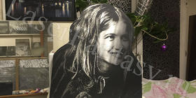 Гравировка портрета на металле: 500х600х2мм. Актриса Мария Поезжаева. Театр им.Гоголя.