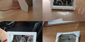 Необычный подарок с гравировкой на зеркале и подсветкой: 170х220х30мм