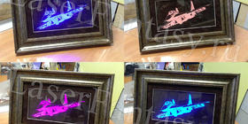 Автономная RGB-подсветка картины в багете 480х330мм с помощью PowerBank.