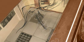 Графическое изображение портрета на полированном металле 800х1900х5мм