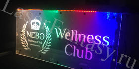 Подсветка оргстекла в интерьере. Изготовление фасадных и офисных табличек.