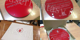 Для продюсерского центра Игоря Сандлера изготовлена оригинальная вывеска.D=400мм